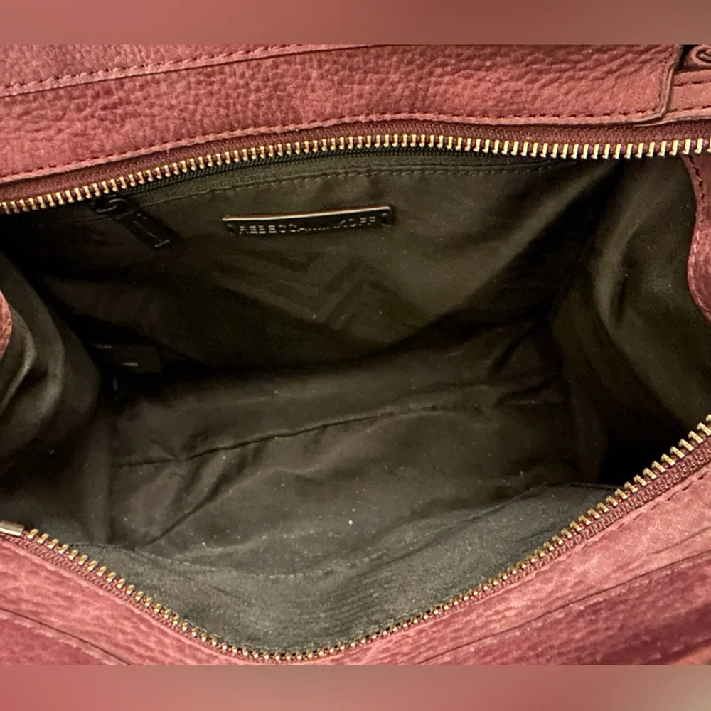 Rebecca Minkoff Small Jamie Satchel in Dark Cherry Suede